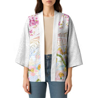 Hawaiian and Japanese Culture Together Kimono Tribal Motifs with Lei and Japanese Sakura Pattern LT03 - Polynesian Pride