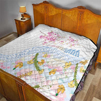 Hawaiian and Japanese Culture Together Quilt Tribal Motifs with Lei and Japanese Sakura Pattern LT03 - Polynesian Pride