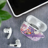 Hawaiian and Japanese Culture Together AirPods Case Tropical Honu with Japanese Elements Purple Color LT03 - Polynesian Pride
