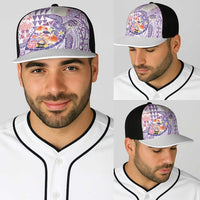 Hawaiian and Japanese Culture Together Baseball Net Cap Tropical Honu with Japanese Elements Purple Color LT03 - Polynesian Pride
