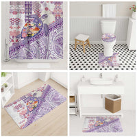 Hawaiian and Japanese Culture Together Bathroom Set Tropical Honu with Japanese Elements Purple Color LT03 - Polynesian Pride