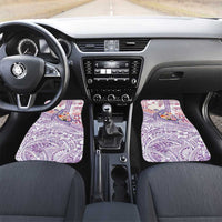 Hawaiian and Japanese Culture Together Car Mats Tropical Honu with Japanese Elements Purple Color LT03 Set 2pcs - Front Purple - Polynesian Pride