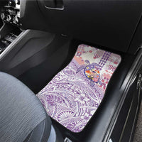 Hawaiian and Japanese Culture Together Car Mats Tropical Honu with Japanese Elements Purple Color LT03 - Polynesian Pride