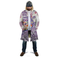 Hawaiian and Japanese Culture Together Cloak Tropical Honu with Japanese Elements Purple Color LT03 - Polynesian Pride