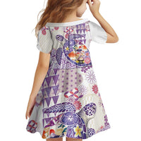 Hawaiian and Japanese Culture Together Family Matching Puletasi and Hawaiian Shirt Tropical Honu with Japanese Elements Purple Color LT03 - Polynesian Pride