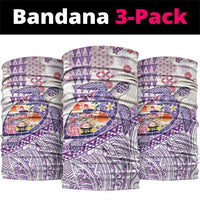 Hawaiian and Japanese Culture Together Neck Gaiter Tropical Honu with Japanese Elements Purple Color LT03 package One Size: 25*50cm Purple - Polynesian Pride