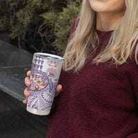 Hawaiian and Japanese Culture Together Tumbler Cup Tropical Honu with Japanese Elements Purple Color LT03 - Polynesian Pride