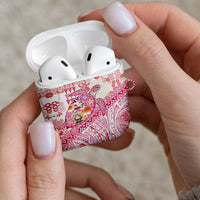 Hawaiian and Japanese Culture Together AirPods Case Tropical Honu with Japanese Elements Pink Color LT03 - Polynesian Pride