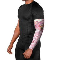 Hawaiian and Japanese Culture Together Arm Sleeves Tropical Honu with Japanese Elements Pink Color LT03 - Polynesian Pride