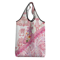 Hawaiian and Japanese Culture Together Grocery Bag Tropical Honu with Japanese Elements Pink Color LT03 - Polynesian Pride