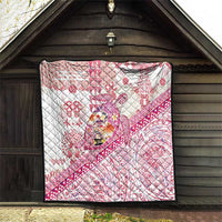 Hawaiian and Japanese Culture Together Quilt Tropical Honu with Japanese Elements Pink Color LT03 - Polynesian Pride