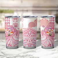 Hawaiian and Japanese Culture Together Tumbler Cup Tropical Honu with Japanese Elements Pink Color LT03 - Polynesian Pride