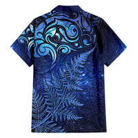 New Zealand Matariki Family Matching Off The Shoulder Long Sleeve Dress and Hawaiian Shirt Maori Pattern and Silver Fern LT03 - Polynesian Pride