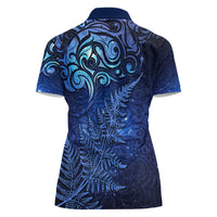 New Zealand Matariki Women Polo Shirt Maori Pattern and Silver Fern