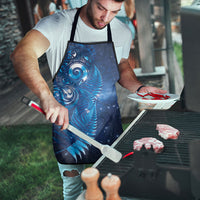 Aotearoa New Zealand New Year Apron Tribal Koru Tattoo Blue Galaxy Maori Silver Fern LT03 - Polynesian Pride