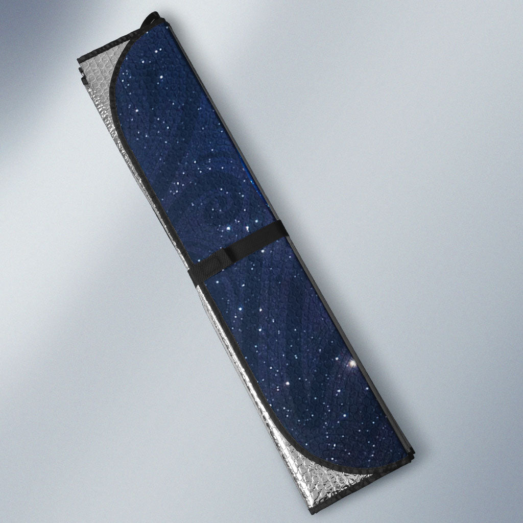 Aotearoa New Zealand New Year Auto Sun Shade Tribal Koru Tattoo Blue Galaxy Maori Silver Fern LT03 - Polynesian Pride