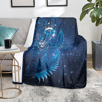 Aotearoa New Zealand New Year Blanket Tribal Koru Tattoo Blue Galaxy Maori Silver Fern LT03 - Polynesian Pride