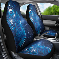 Aotearoa New Zealand New Year Car Seat Cover Tribal Koru Tattoo Blue Galaxy Maori Silver Fern LT03 - Polynesian Pride