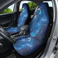 Aotearoa New Zealand New Year Car Seat Cover Tribal Koru Tattoo Blue Galaxy Maori Silver Fern LT03 - Polynesian Pride