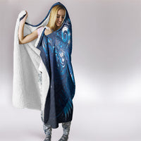 Aotearoa New Zealand New Year Hooded Blanket Tribal Koru Tattoo Blue Galaxy Maori Silver Fern LT03 - Polynesian Pride