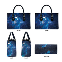 Aotearoa New Zealand New Year Leather Bag Tribal Koru Tattoo Blue Galaxy Maori Silver Fern LT03 - Polynesian Pride