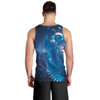 Aotearoa New Zealand New Year Men Tank Top Tribal Koru Tattoo Blue Galaxy Maori Silver Fern LT03 - Polynesian Pride