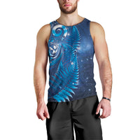 Aotearoa New Zealand New Year Men Tank Top Tribal Koru Tattoo Blue Galaxy Maori Silver Fern LT03 - Polynesian Pride