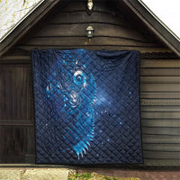 Aotearoa New Zealand New Year Quilt Tribal Koru Tattoo Blue Galaxy Maori Silver Fern LT03 - Polynesian Pride