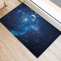 Aotearoa New Zealand New Year Rubber Doormat Tribal Koru Tattoo Blue Galaxy Maori Silver Fern LT03 - Polynesian Pride