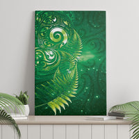 Aotearoa New Zealand New Year Canvas Wall Art Tribal Koru Tattoo Green Galaxy Maori Silver Fern LT03 - Polynesian Pride