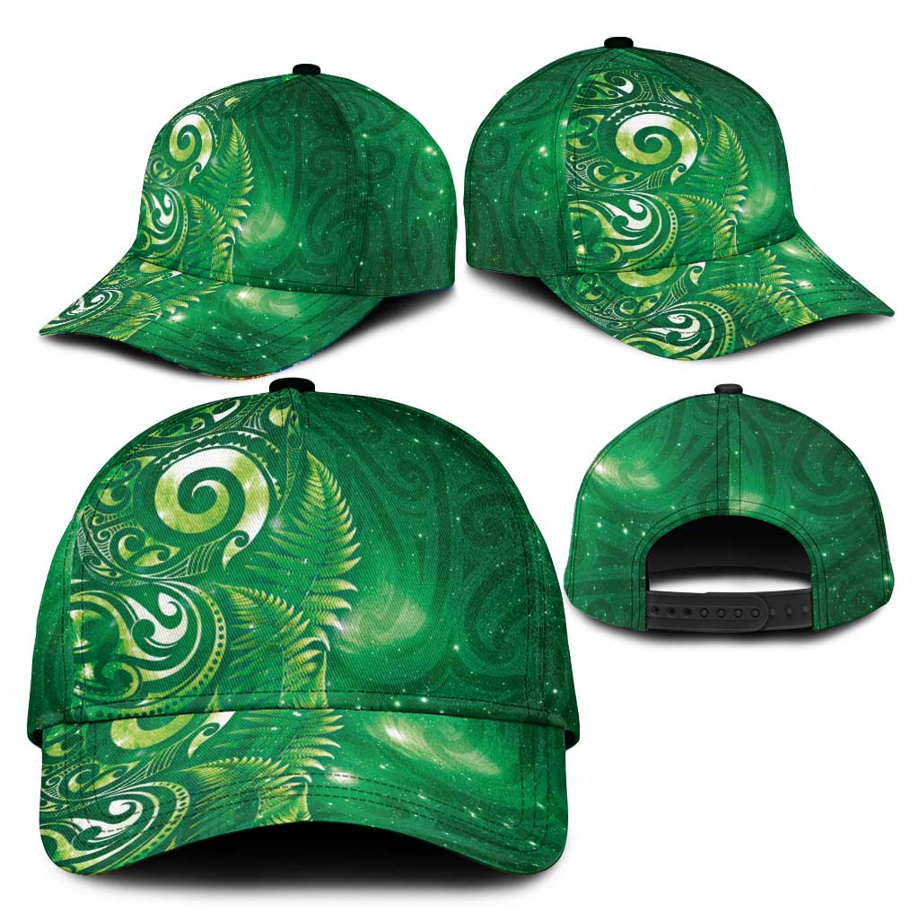 Aotearoa New Zealand New Year Classic Cap Tribal Koru Tattoo Green Galaxy Maori Silver Fern LT03 - Polynesian Pride
