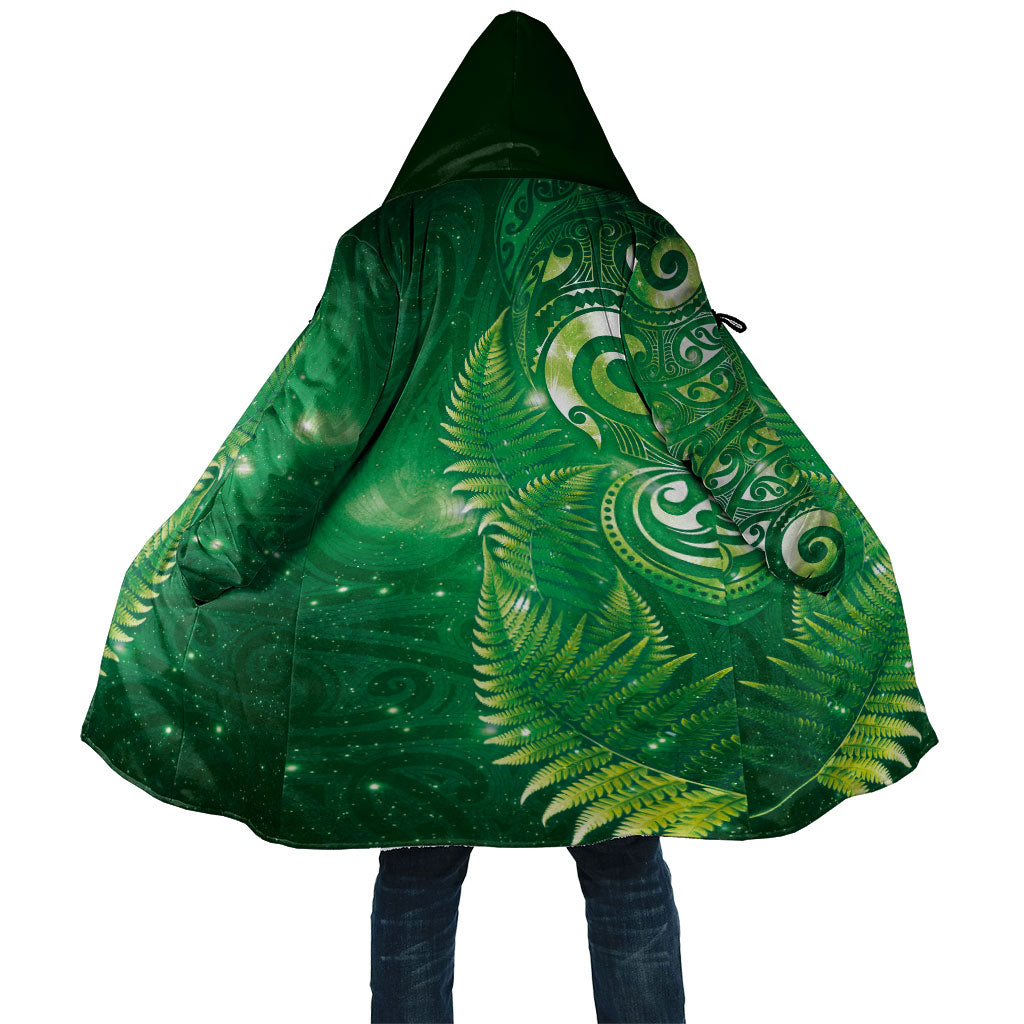 Aotearoa New Zealand New Year Cloak Tribal Koru Tattoo Green Galaxy Maori Silver Fern LT03 Unisex Green - Polynesian Pride