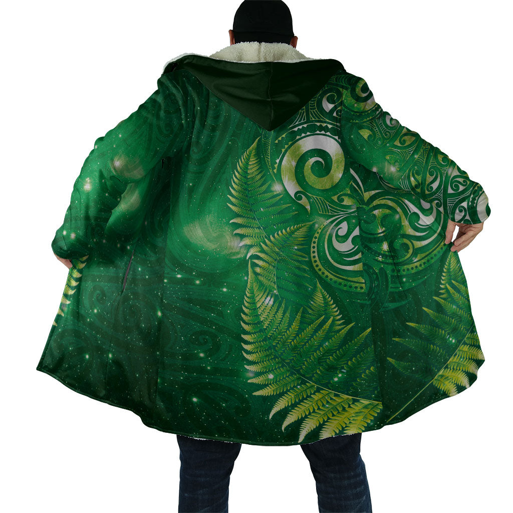Aotearoa New Zealand New Year Cloak Tribal Koru Tattoo Green Galaxy Maori Silver Fern LT03 - Polynesian Pride