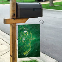 Aotearoa New Zealand New Year Garden Flag Tribal Koru Tattoo Green Galaxy Maori Silver Fern LT03 - Polynesian Pride