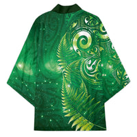 Aotearoa New Zealand New Year Kimono Tribal Koru Tattoo Green Galaxy Maori Silver Fern LT03 - Polynesian Pride