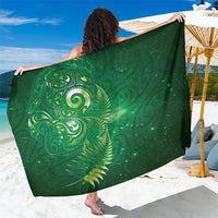 Aotearoa New Zealand New Year Sarong Tribal Koru Tattoo Green Galaxy Maori Silver Fern LT03 One Size 44 x 66 inches Green - Polynesian Pride