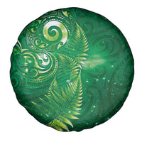Aotearoa New Zealand New Year Spare Tire Cover Tribal Koru Tattoo Green Galaxy Maori Silver Fern LT03 - Polynesian Pride