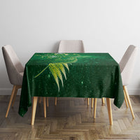 Aotearoa New Zealand New Year Tablecloth Tribal Koru Tattoo Green Galaxy Maori Silver Fern LT03 - Polynesian Pride