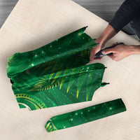 Aotearoa New Zealand New Year Umbrella Tribal Koru Tattoo Green Galaxy Maori Silver Fern LT03 - Polynesian Pride