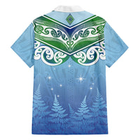 Aotearoa New Zealand New Year Family Matching Tank Maxi Dress and Hawaiian Shirt Maori Motifs with Silver Fern and Matariki Stars LT03 - Polynesian Pride