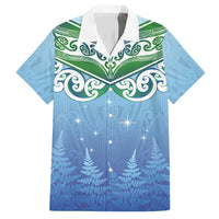 Aotearoa New Zealand New Year Hawaiian Shirt Maori Motifs with Silver Fern and Matariki Stars LT03 Multicolor - Polynesian Pride