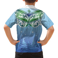 Aotearoa New Zealand New Year Hawaiian Shirt Maori Motifs with Silver Fern and Matariki Stars LT03 - Polynesian Pride