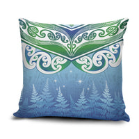 Aotearoa New Zealand New Year Pillow Cover Maori Motifs with Silver Fern and Matariki Stars LT03 Multicolor - Polynesian Pride