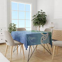 Aotearoa New Zealand New Year Tablecloth Maori Motifs with Silver Fern and Matariki Stars LT03 - Polynesian Pride