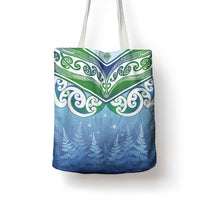 Aotearoa New Zealand New Year Tote Bag Maori Motifs with Silver Fern and Matariki Stars LT03 - Polynesian Pride