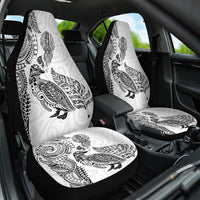 Aotearoa Moko Tribal Tattoo Car Seat Cover New Zealand Maori Penguin and Fantail White Color LT03 One Size White - Polynesian Pride