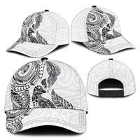 Aotearoa Moko Tribal Tattoo Classic Cap New Zealand Maori Penguin and Fantail White Color LT03 - Polynesian Pride