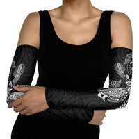 Aotearoa Moko Tribal Tattoo Arm Sleeves New Zealand Maori Penguin and Fantail Black Color LT03 - Polynesian Pride