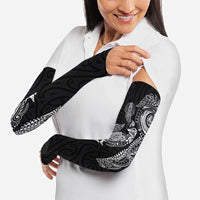 Aotearoa Moko Tribal Tattoo Arm Sleeves New Zealand Maori Penguin and Fantail Black Color LT03 - Polynesian Pride