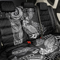 Aotearoa Moko Tribal Tattoo Back Car Seat Cover New Zealand Maori Penguin and Fantail Black Color LT03 - Polynesian Pride